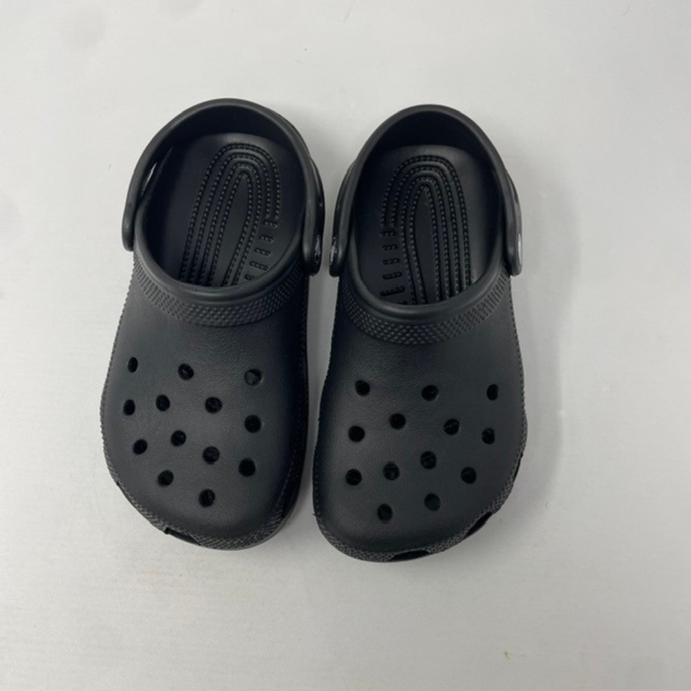 Crocs Kids Classic Clog K Black Slip On Water Shoes Size J1 206991-001